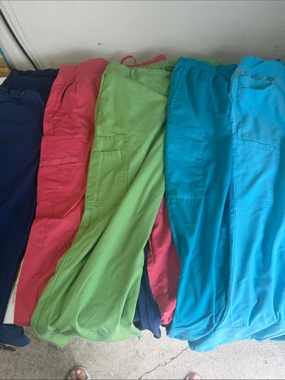 Women’s Colorful scrubs - Green, Teal & Pink